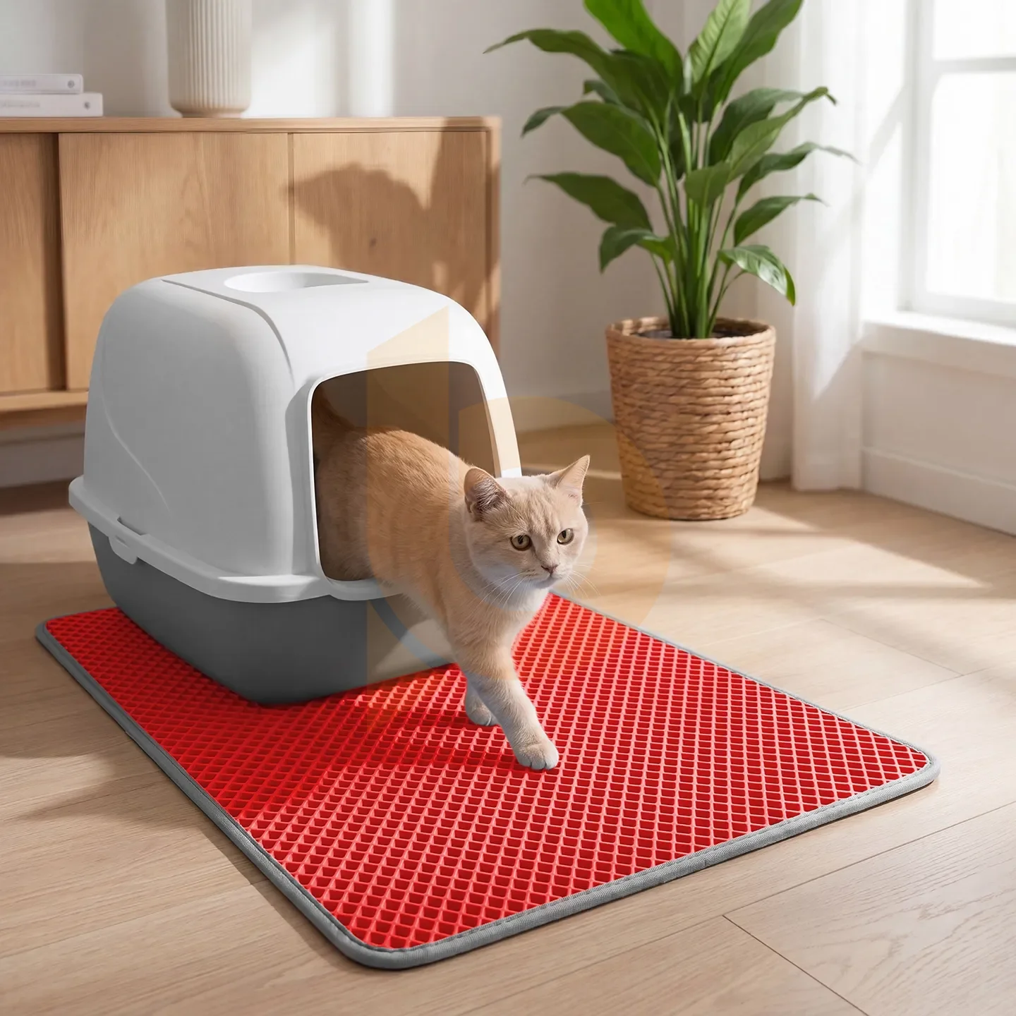 EVA Kedi Tuvalet Paspası - Kırmızı