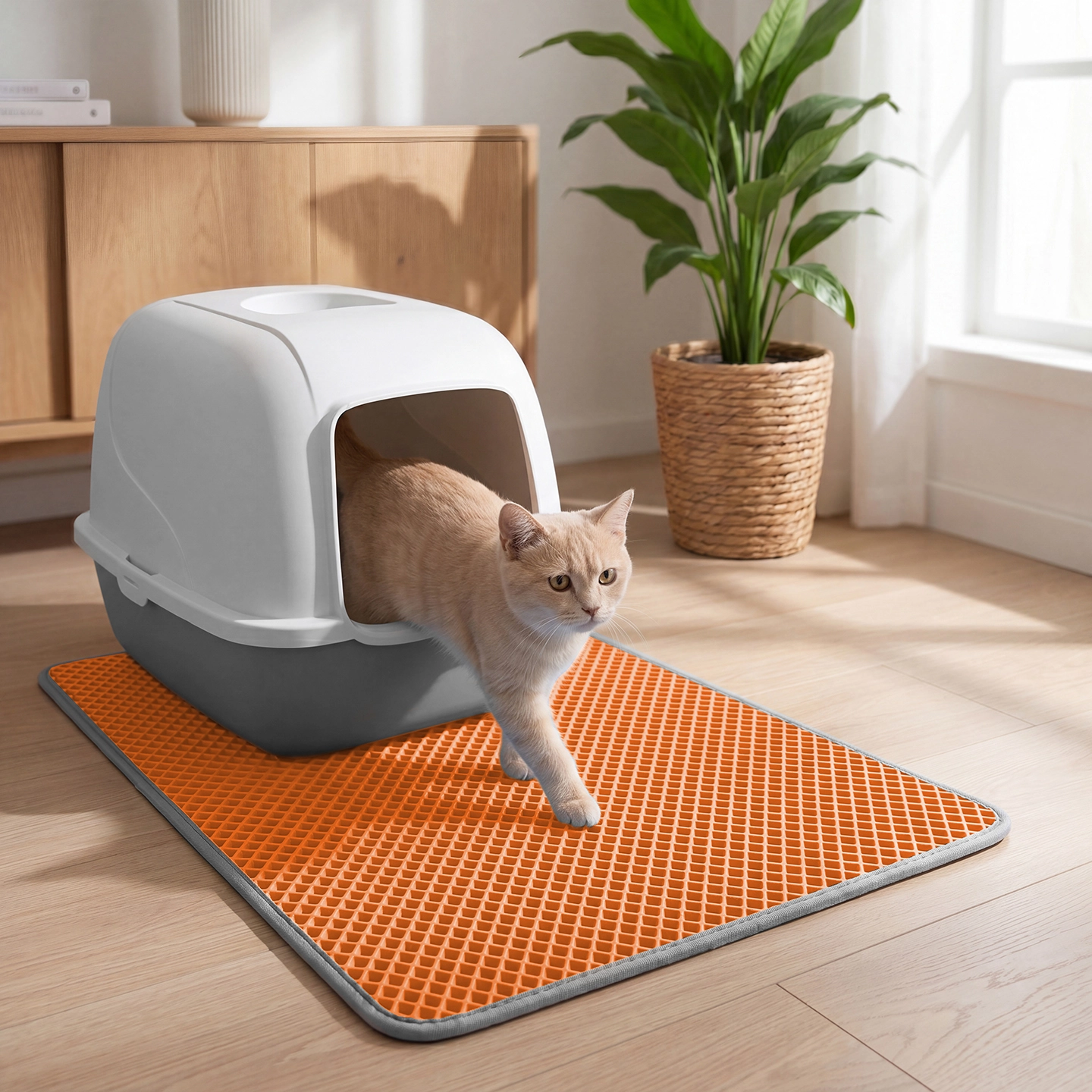 EVA Kedi Tuvalet Paspası - Turuncu
